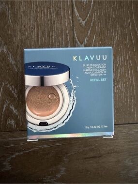 KLAVUU Blue Pearlsation High Coverage Marine Collagen Aqua Cushion 23 Refill SET